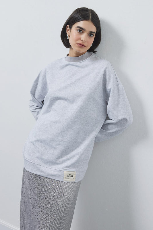 Poen Oversize Sweatshirt Gri